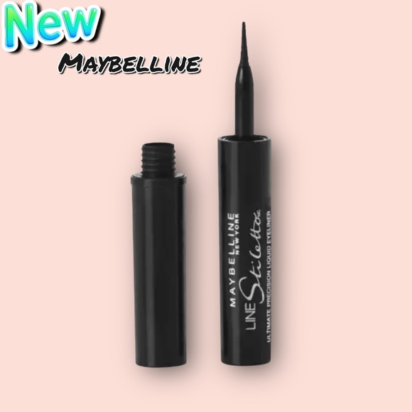 New Maybelline Line Stiletto Ultimate Precision Liquid Eyeliner – 501 Blackest B - Picture 1 of 5